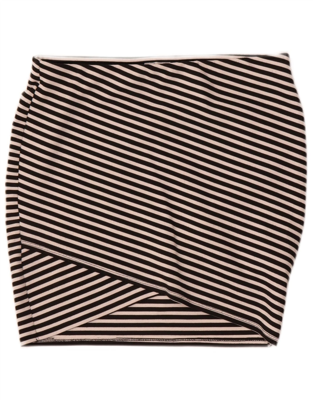 Zara Mujer Trafaluc Minifalda Mediana W28 Poliéster A Rayas Negro