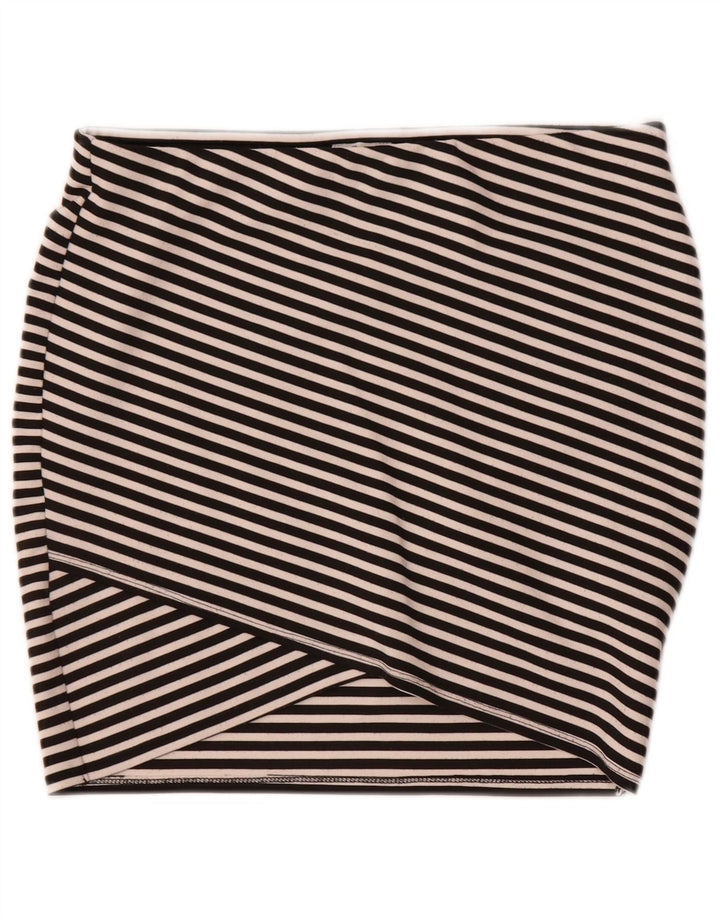 Zara Mujer Trafaluc Minifalda Mediana W28 Poliéster A Rayas Negro