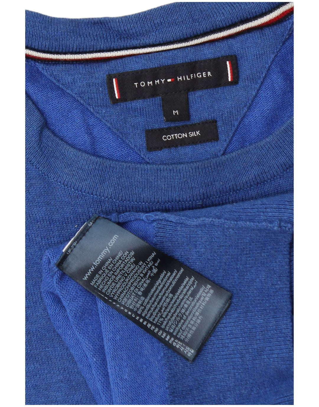 Tommy Hilfiger Herre Crew Neck sweater mellemblå bomuld