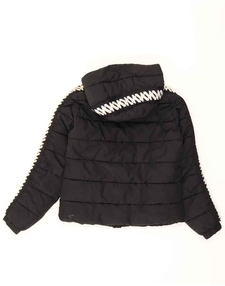 Superdry Chaqueta Acolchada Con Capucha Gráfica Para Mujer UK 8 Small Poliéster Negro
