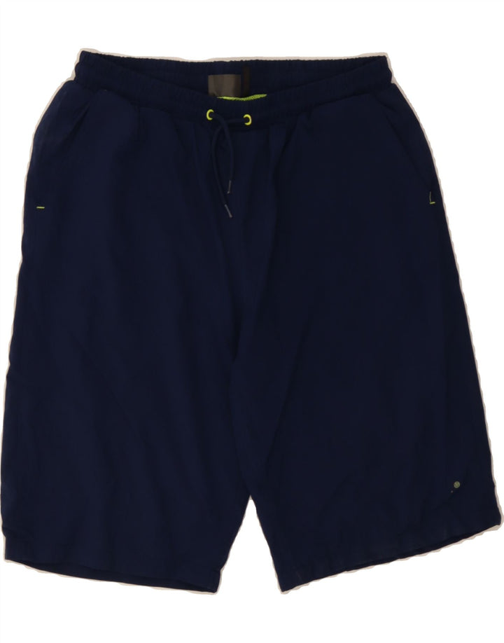 EDDIE BAUER Boys Sport Shorts 15-16 Years  Navy Blue Polyester Vintage Eddie Bauer and Second-Hand Eddie Bauer from Messina Hembry 