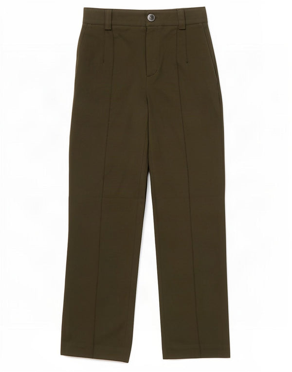 Zara Pantalon décontracté fuselé pour femme XS W24 L32 Kaki Polyester