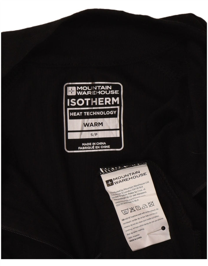 Mountain Warehouse Mens Zip Neck Pullover Tracksuit Top Small Black
