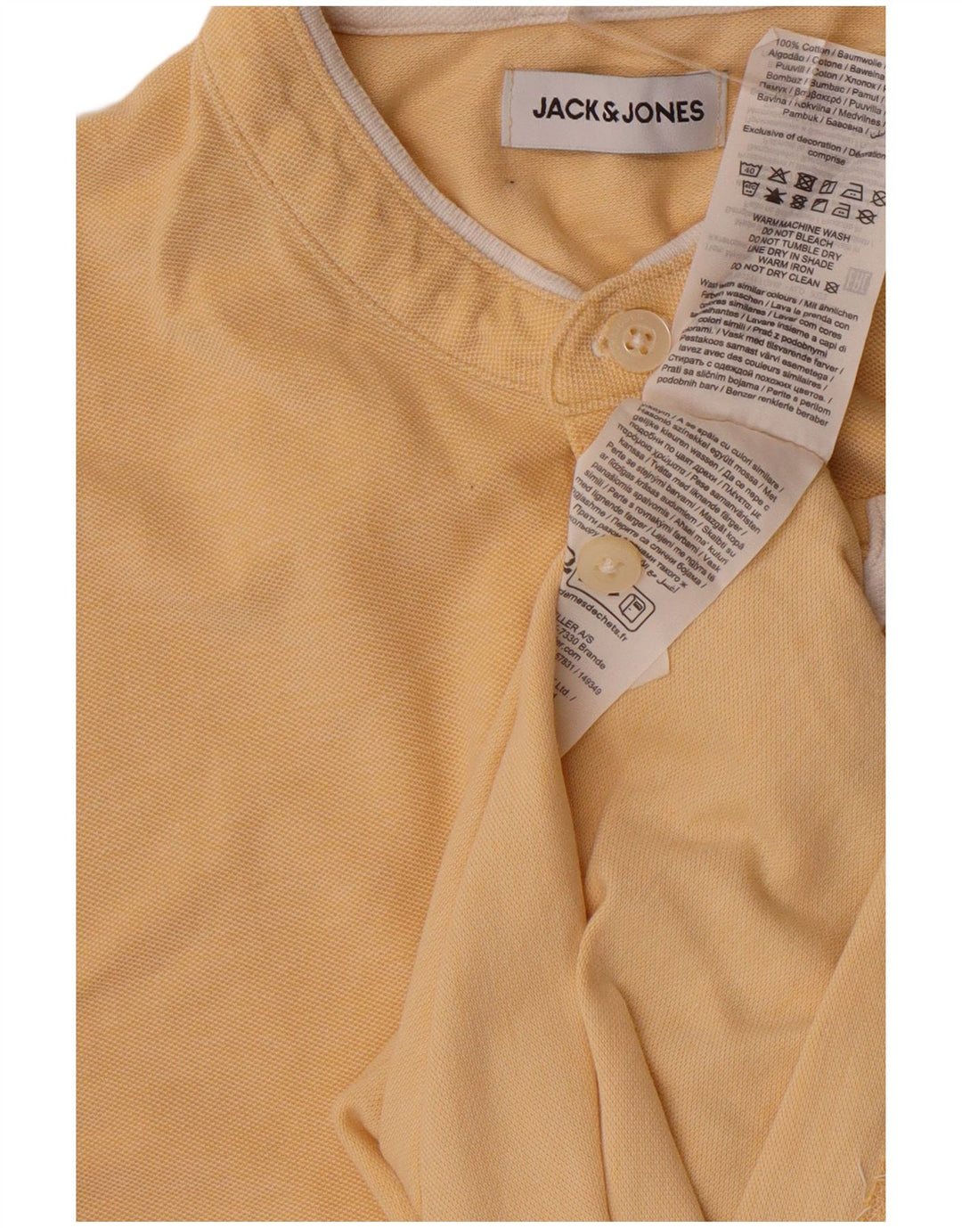 Camisa polo masculina JACK & JONES XL algodão bege