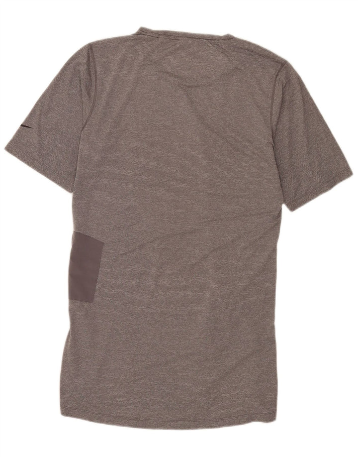 T-shirt Nike Dri Fit da uomo, top in poliestere grigio medio
