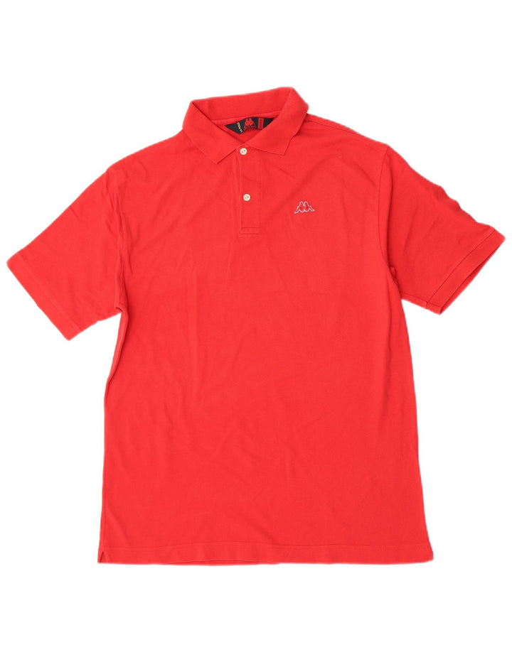 Kappa Herren-Poloshirt aus mittelroter Baumwolle