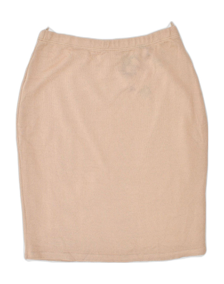 VINTAGE Womens Pencil Skirt EU 44 Large W32 Beige Virgin Wool | Vintage | Thrift | Second-Hand | Used Clothing | Messina Hembry 