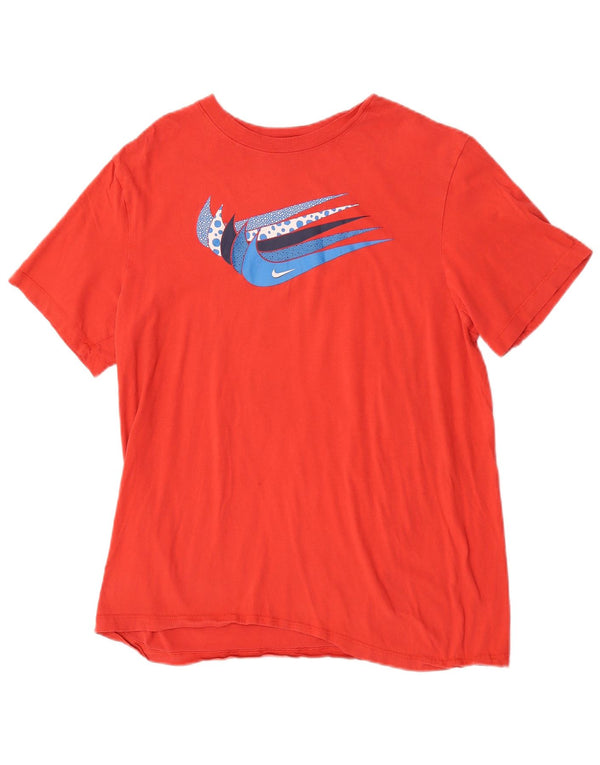 Nike Mens Graphic T-Shirt Top Medium Red Cotton
