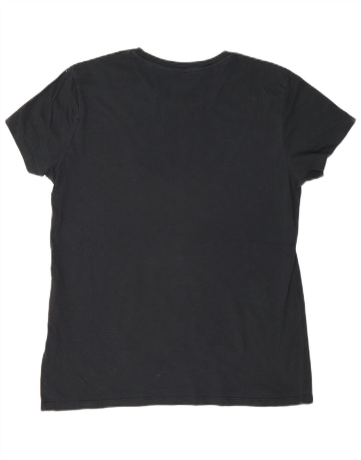 Levi's T-shirt graphique surdimensionné pour femme UK 10 Small Noir