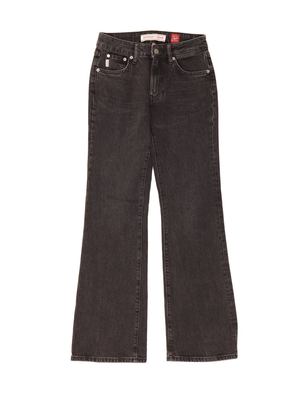 SUPERDRY Womens Flared Jeans W26 L30 Grey Cotton Vintage Superdry and Second-Hand Superdry from Messina Hembry 