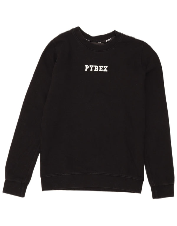 Felpa grafica da donna Pyrex Jumper UK 6 XS cotone nero