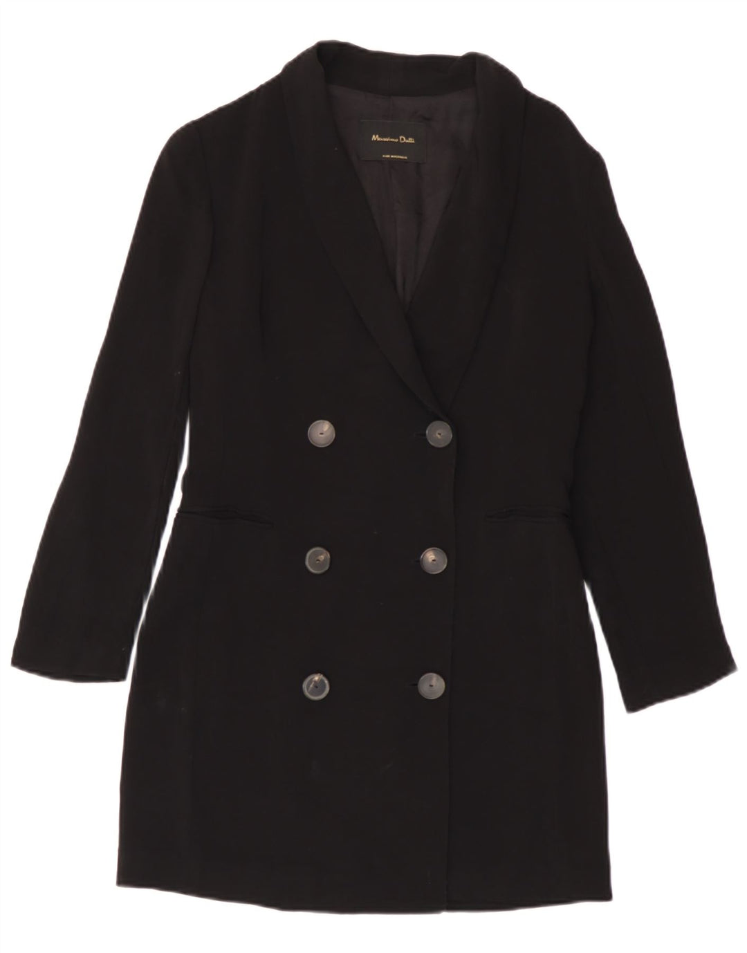 Massimo Dutti Abrigo Cruzado Mujer EU 38 Small Azul Marino