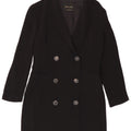 Massimo Dutti Manteau croisé pour femme EU 38 Petit Bleu marine