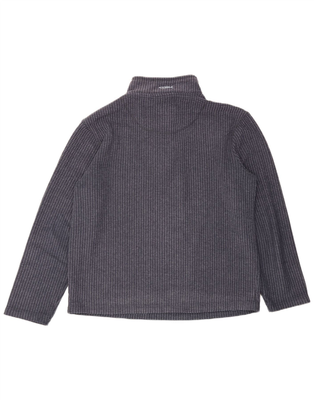 Weird Fish Herre Zip Neck Fleece Jumper Large Navy Blue Polyester