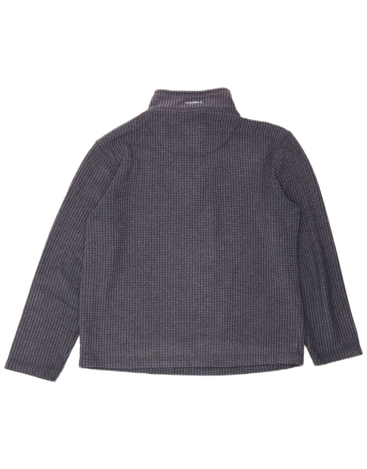 Weird Fish Herre Zip Neck Fleece Jumper Large Navy Blue Polyester
