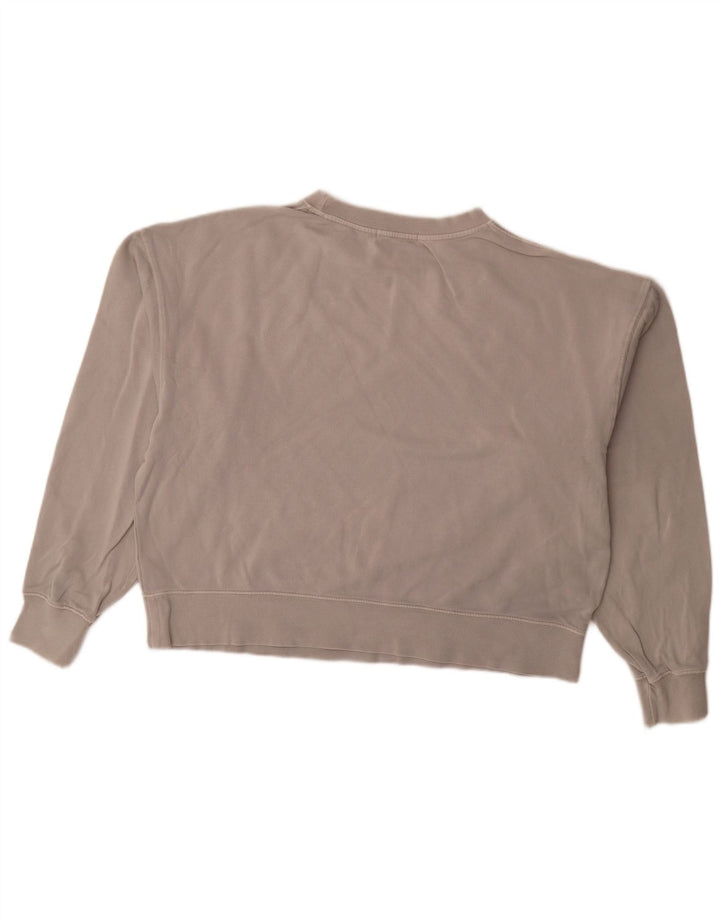 Zara Womens Sweatshirt Oversize Jumper UK 16 Grand Coton Gris
