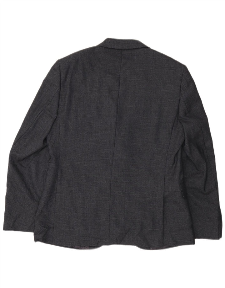 MARKS & SPENCER Mens 2 Button Blazer Jacket IT 52 XL Navy Blue Wool