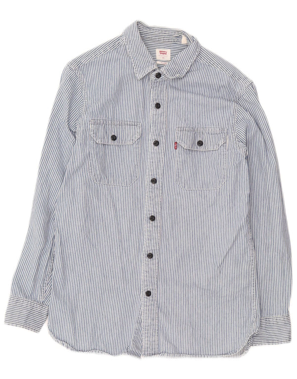Camicia Levi's da uomo dalla vestibilità rilassata XS blu gessato
