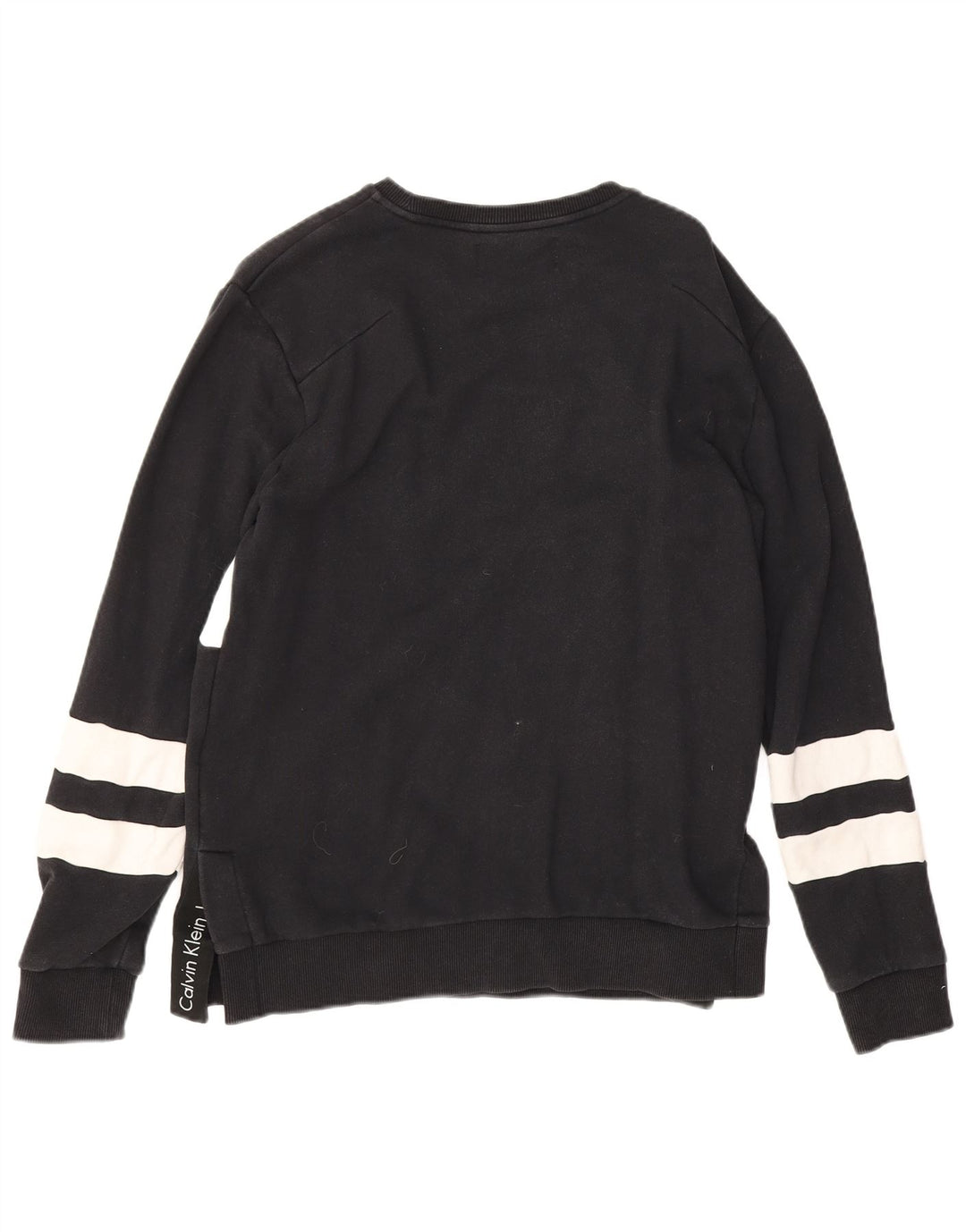 Calvin Klein Jeans Mens Sweatshirt Jumper Medium Black Colourblock Cotton