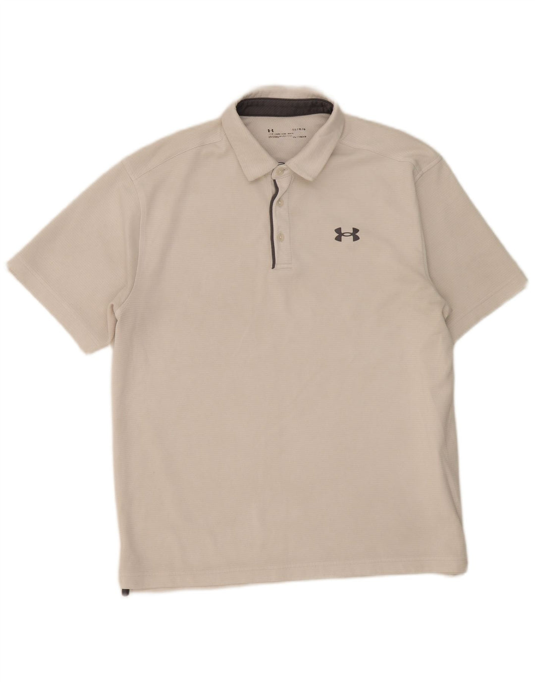 Under Armour Mens Polo Shirt Large White Polyester Sports