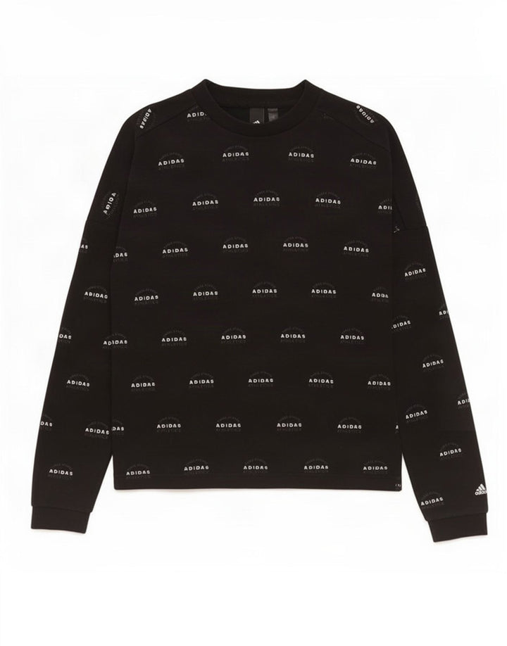 Adidas Mens Graphic Sweatshirt Jumper Small Black Cotton
