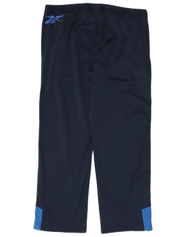 Reebok Pantalon de Survêtement Graphic Homme XL Bleu Marine Colorblock Polyester