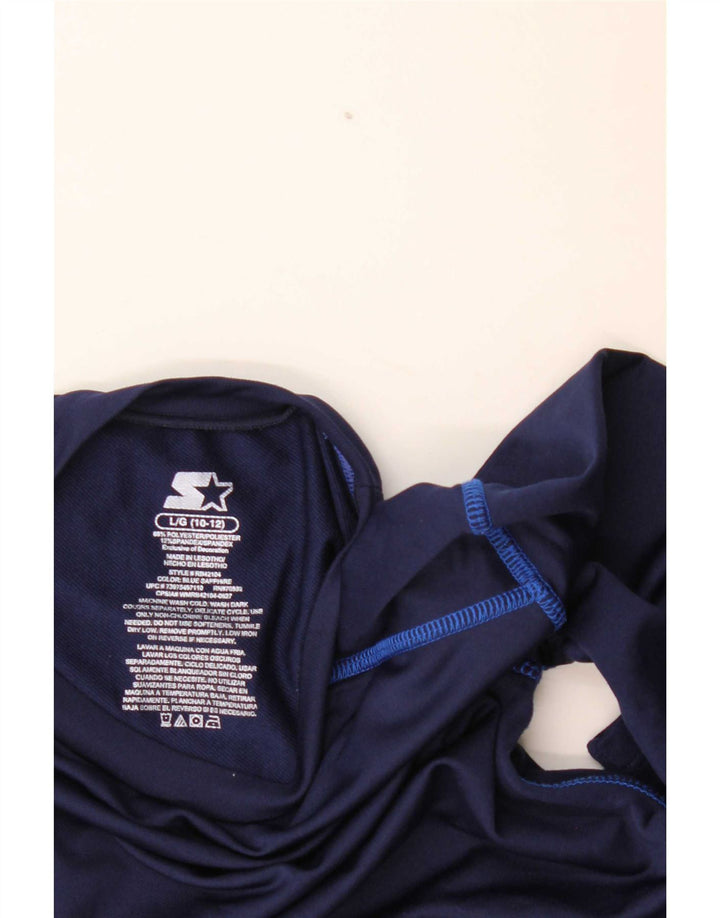Top da ragazzo a maniche lunghe per 10-11 anni, grande, in poliestere blu navy