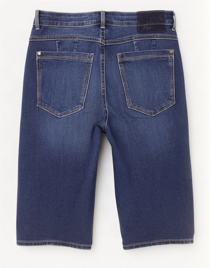 Marks & Spencer Womens Magic Denim Shorts UK 12 Medium W28 Navy Blue