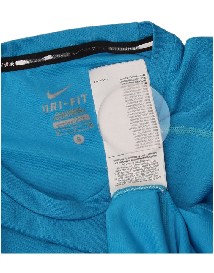 Nike Mens Dri Fit T-Shirt Top Small Blue Polyester