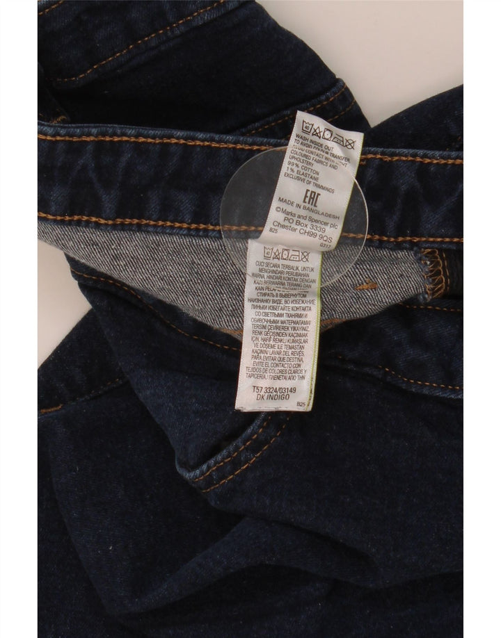 Marks & Spencer Dame denim Shorts UK 12 Medium W30 Navy Blue Bomuld