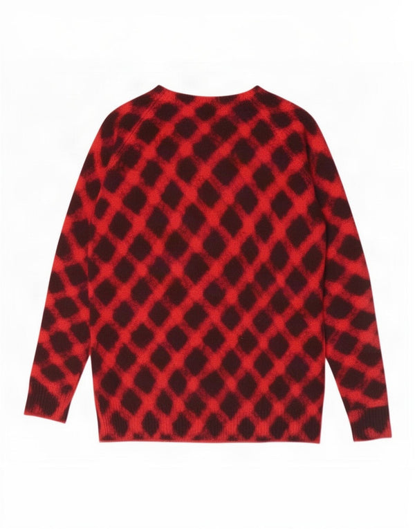 Maglione maglione girocollo da donna Marks & Spencer UK 12 rosso medio