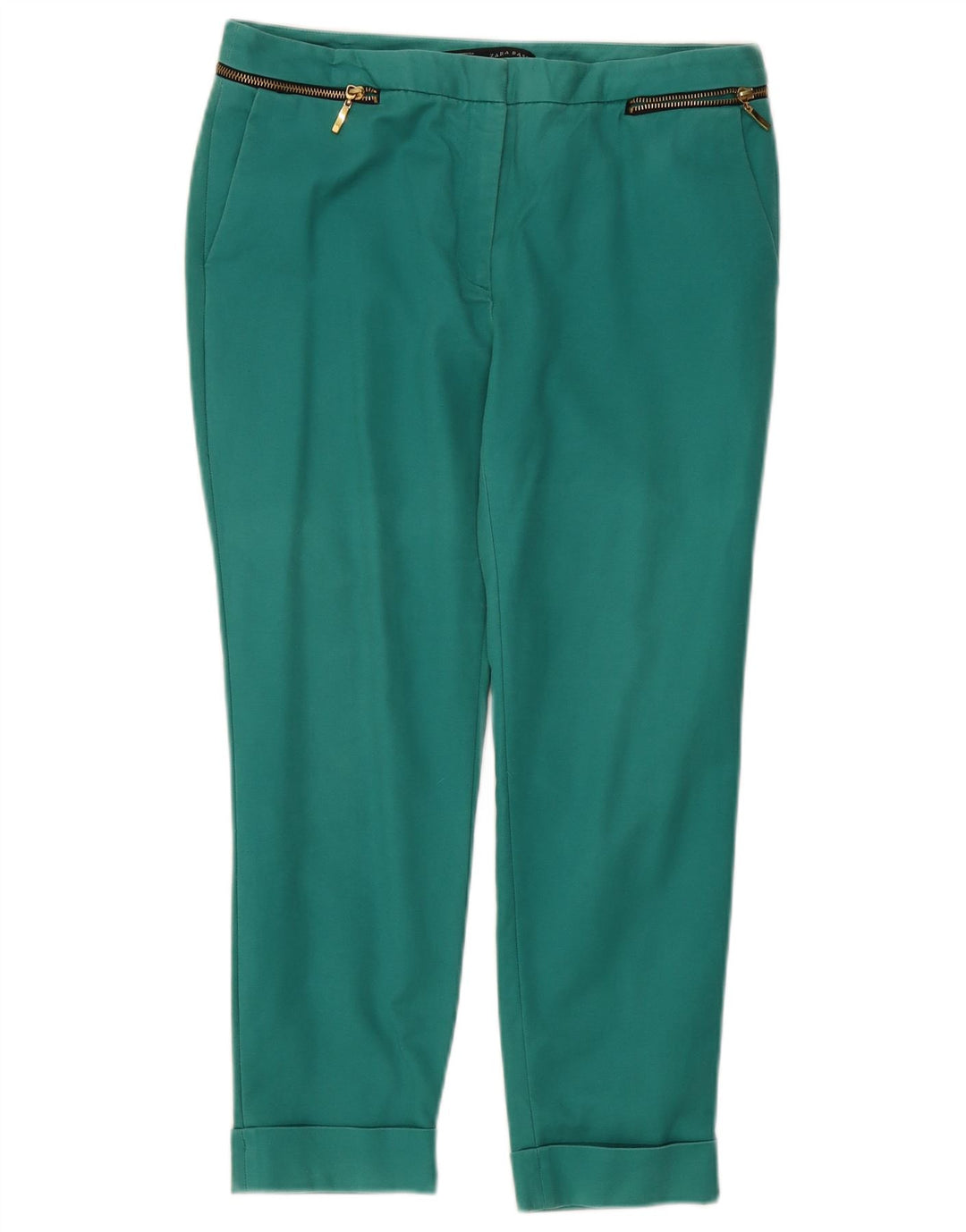 Pantaloni corti slim da donna Zara EU 40 medi W30 L25 verdi