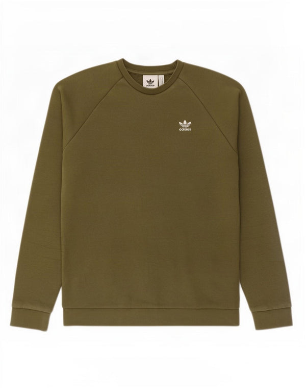 Adidas Hombre Sudadera Jumper Medium Caqui Algodón