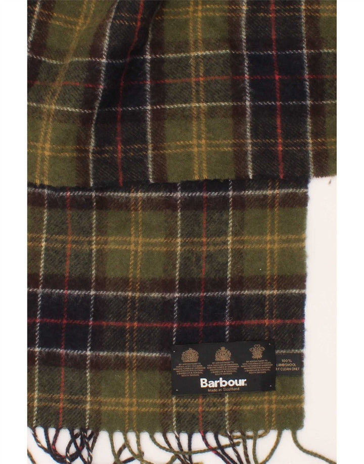 Bufanda Barbour Hombre Rectángulo Talla Única Cuadros Verdes
