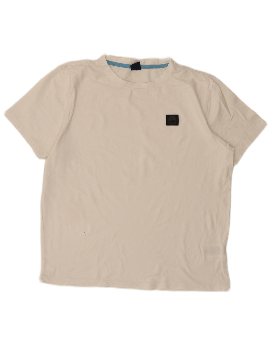 North Sails Herren T-Shirt Top Large Weiß Baumwolle