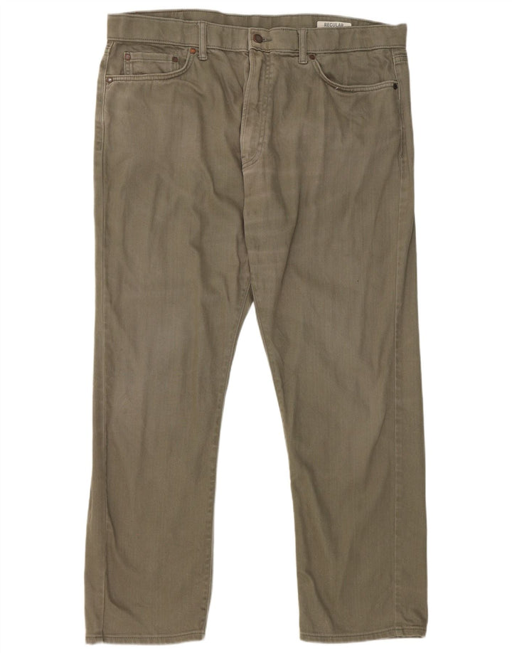 Marks & Spencer Regular Straight Jeans til kvinder W38 L29 Grøn bomuld