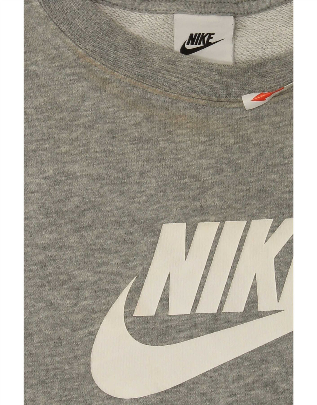 Nike Womens Graphic Oversized Sweatshirt Jumper UK 18 XL Grey Flecked
