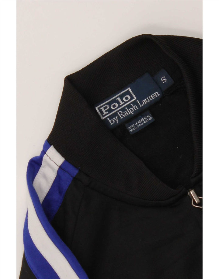 Polo Ralph Lauren Mens Tracksuit Top Jacket Small Black Colourblock