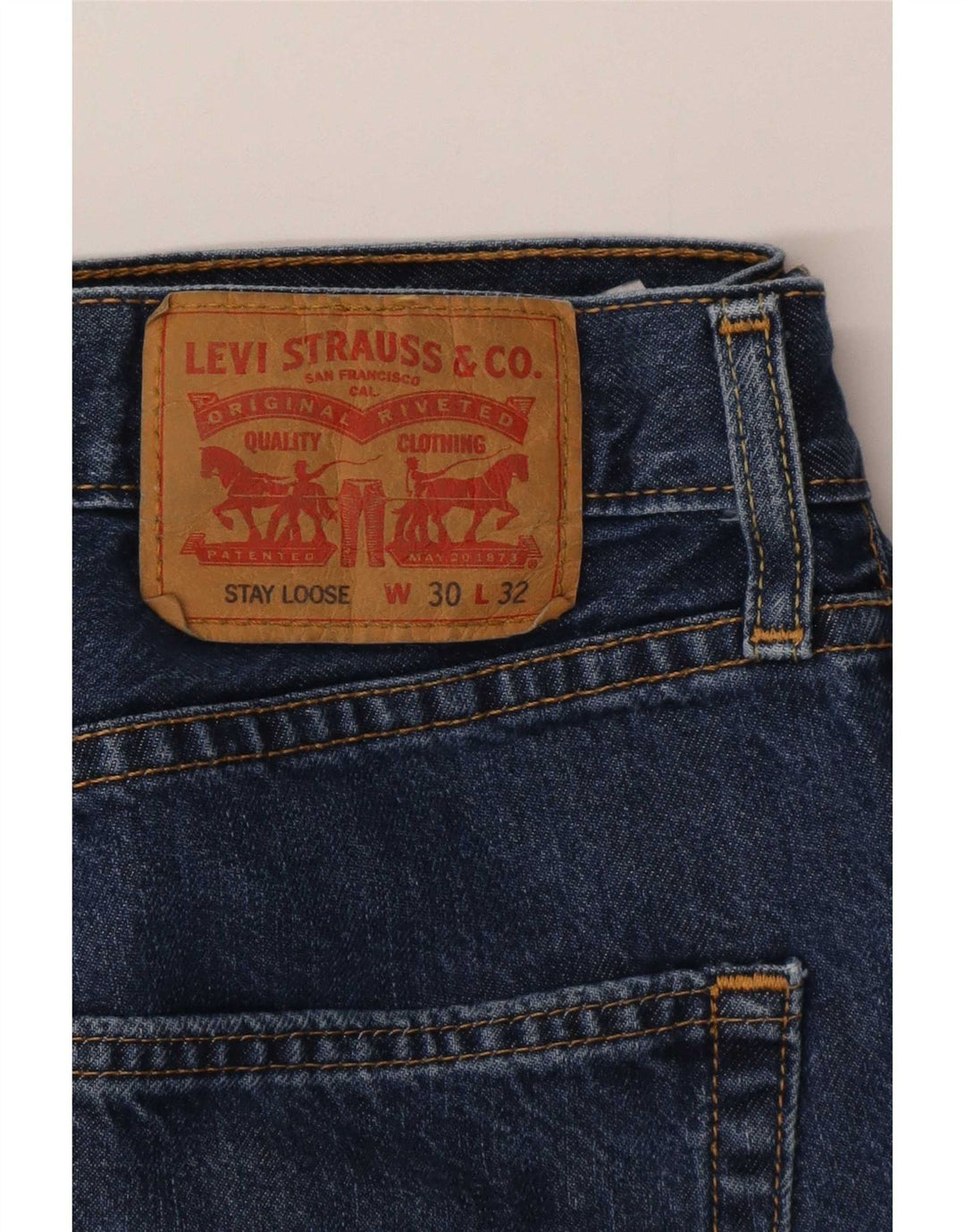 Мужские свободные джинсы Levi's W30 L32 синие, хлопок