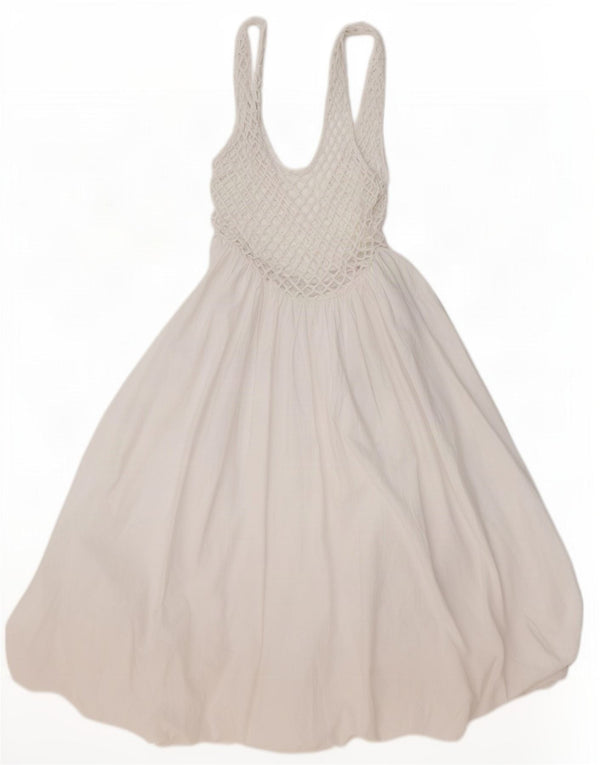 Zara Dame Ærmeløs Bubble Dress UK 14 Large White