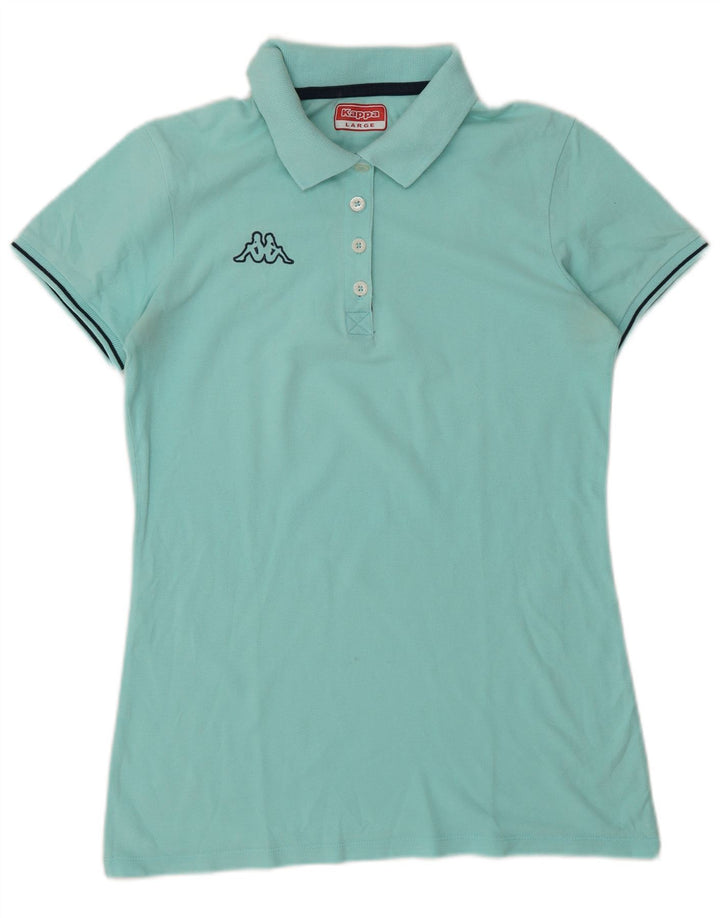 Kappa Womens Polo Shirt UK 14 Large Turquoise