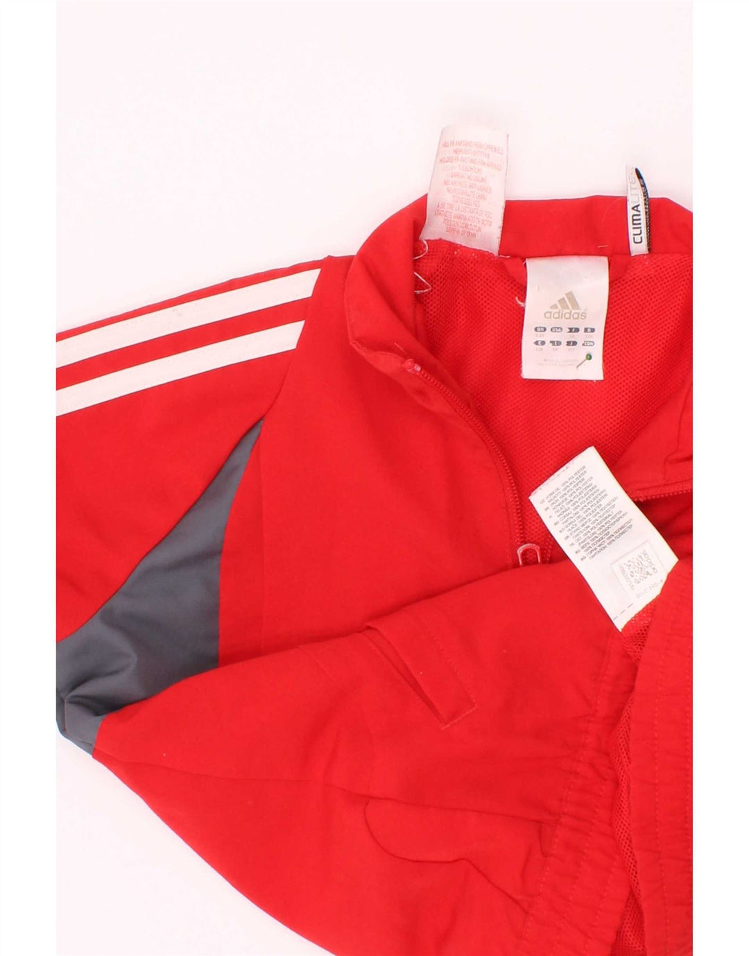 Adidas Boys Climalite træningsdragt topjakke 4-5 år Rød Colourblock