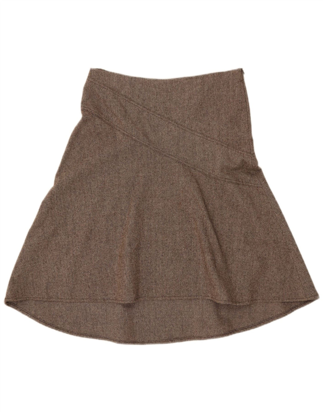 Topshop Womens A-Line Skirt UK 12 Medium W32 Brown Wool
