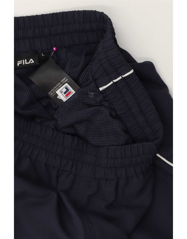 Fila Mens Sport Shorts Grande Poliéster Azul Marinho