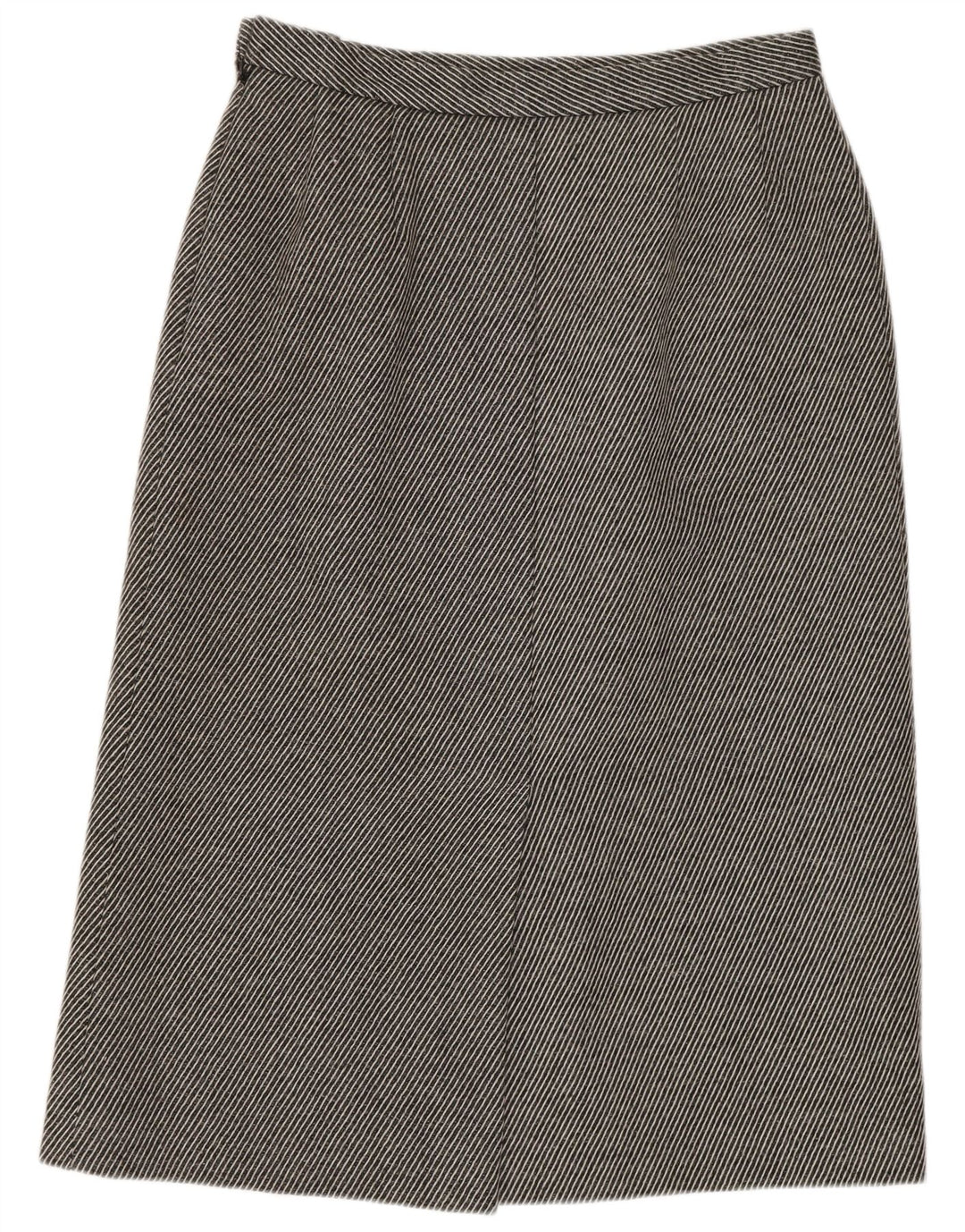 Jaeger Damen Bleistiftrock UK 14 Medium W28 Grau gestreifte Wolle