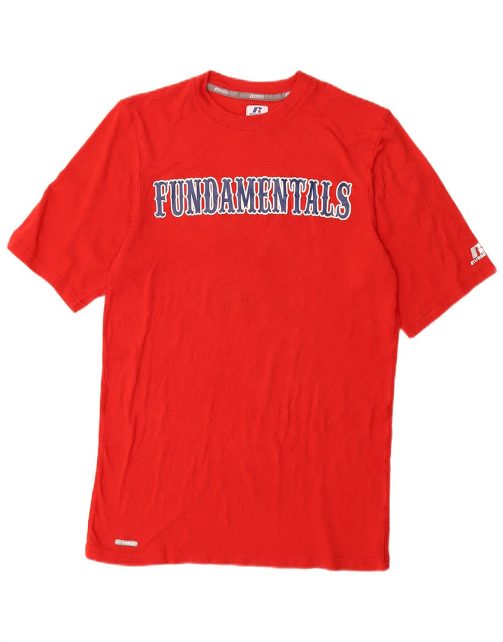 RUSSELL ATHLETIC Herren-T-Shirt mit Grafik, Größe S, Rot, Polyester