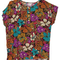 VINTAGE Womens Blouse Top UK 14 Medium Multicoloured Floral Vintage Vintage and Second-Hand Vintage from Messina Hembry 