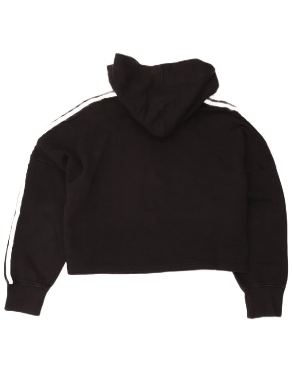 Женский укороченный джемпер с капюшоном Adidas Oversized UK 20/22 XL, черный хлопок