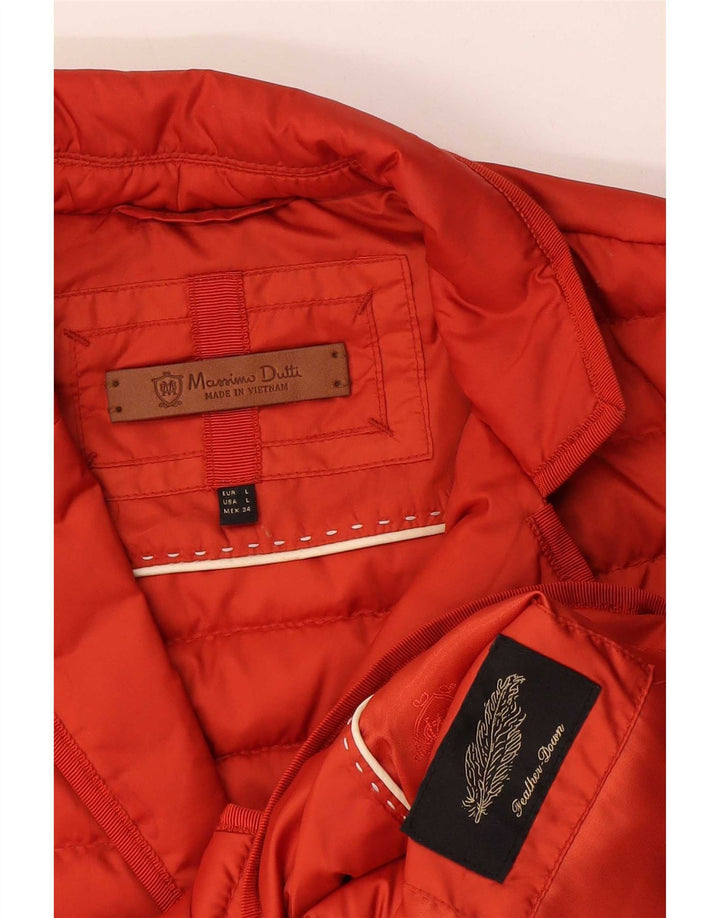 Massimo Dutti Chaqueta Acolchada Mujer UK 46 Large Naranja