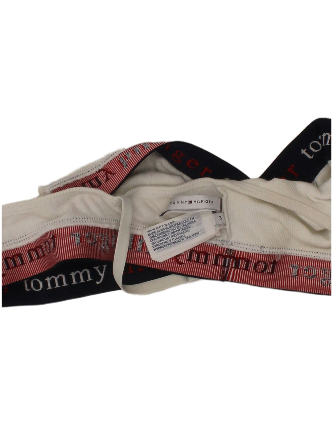 TOMMY HILFIGER Womens Graphic Vest Top UK 12 Medium White Classic